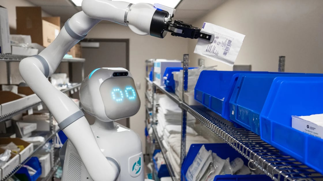 Moxi Robot Bin Picking Mail