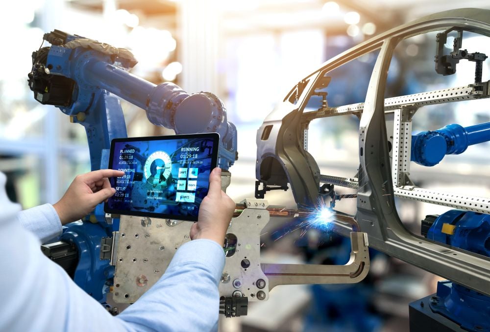 Digital technology being used for car assembly