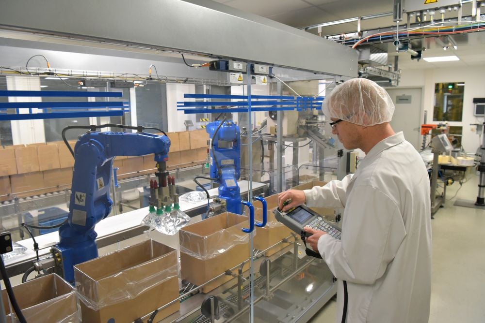 medical products manufacturing in a modern factory