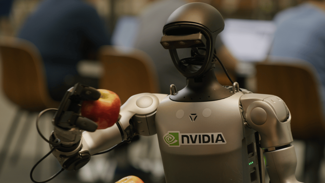 NVIDIA Robot Holding an Apple